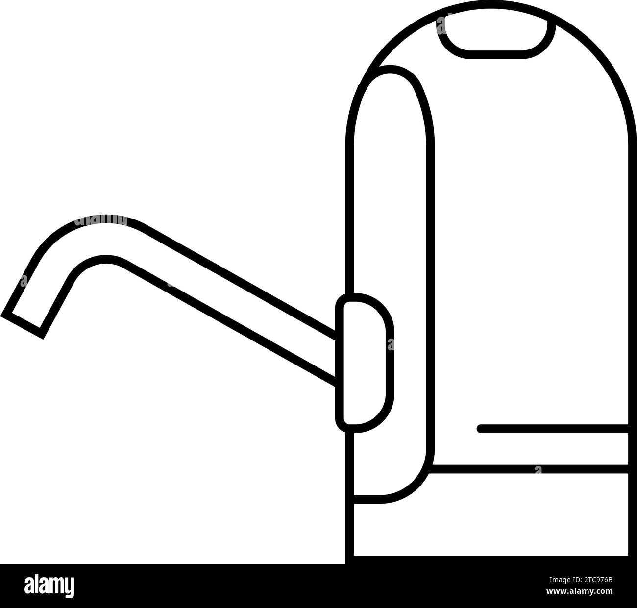 smart water dispenser home line icon vector illustration Stock Vector