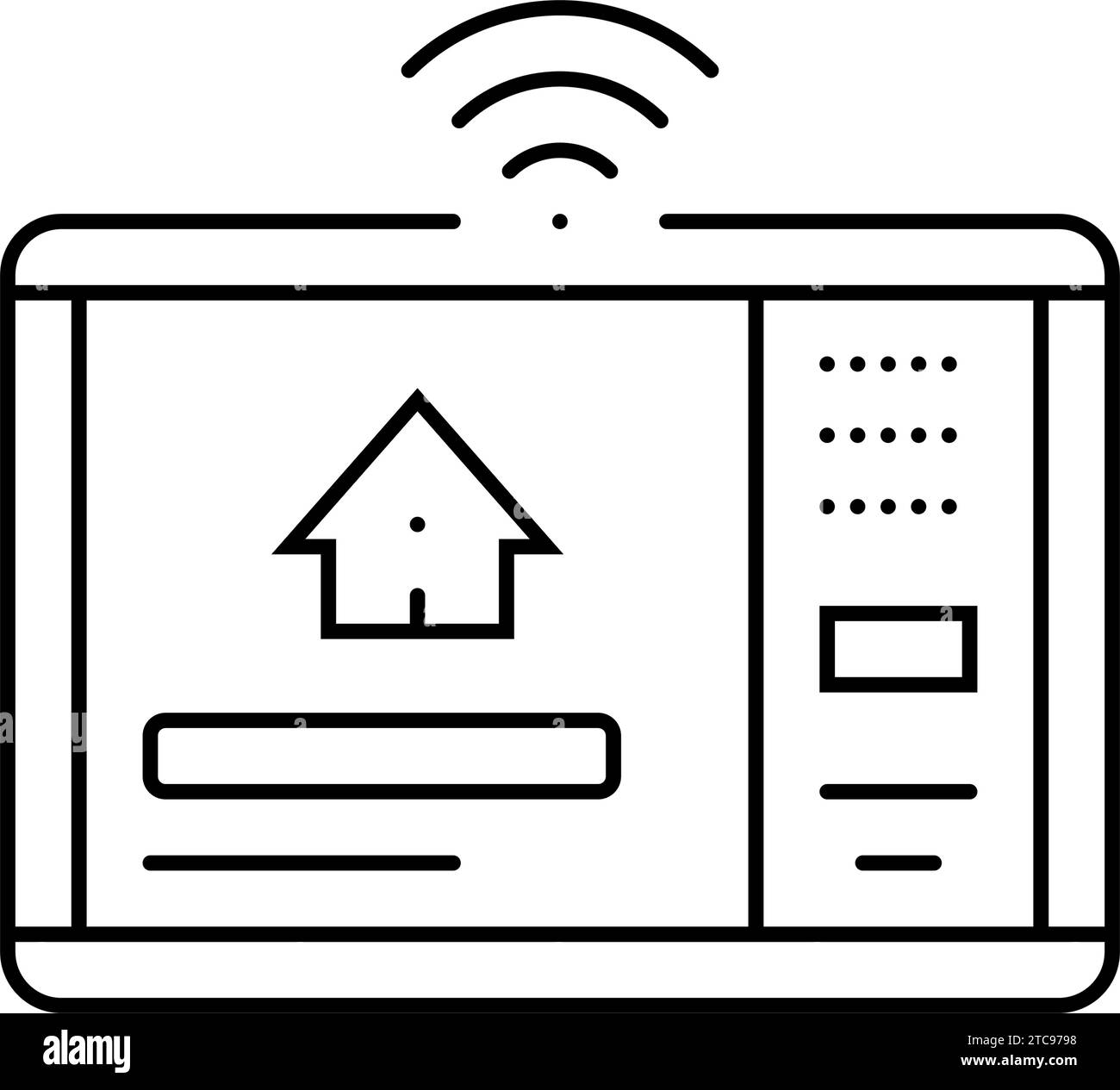 smart home hub line icon vector illustration Stock Vector Image & Art