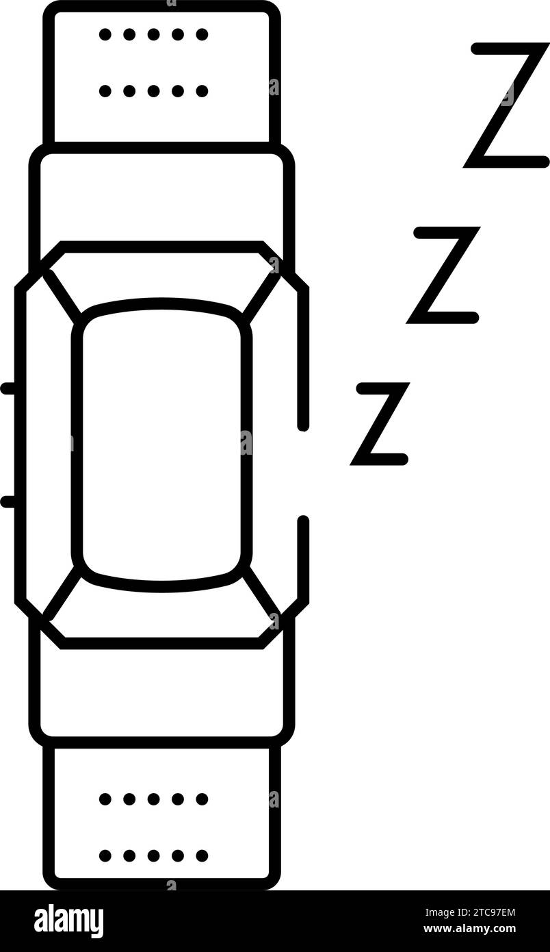 smart sleep tracker home line icon vector illustration Stock Vector ...