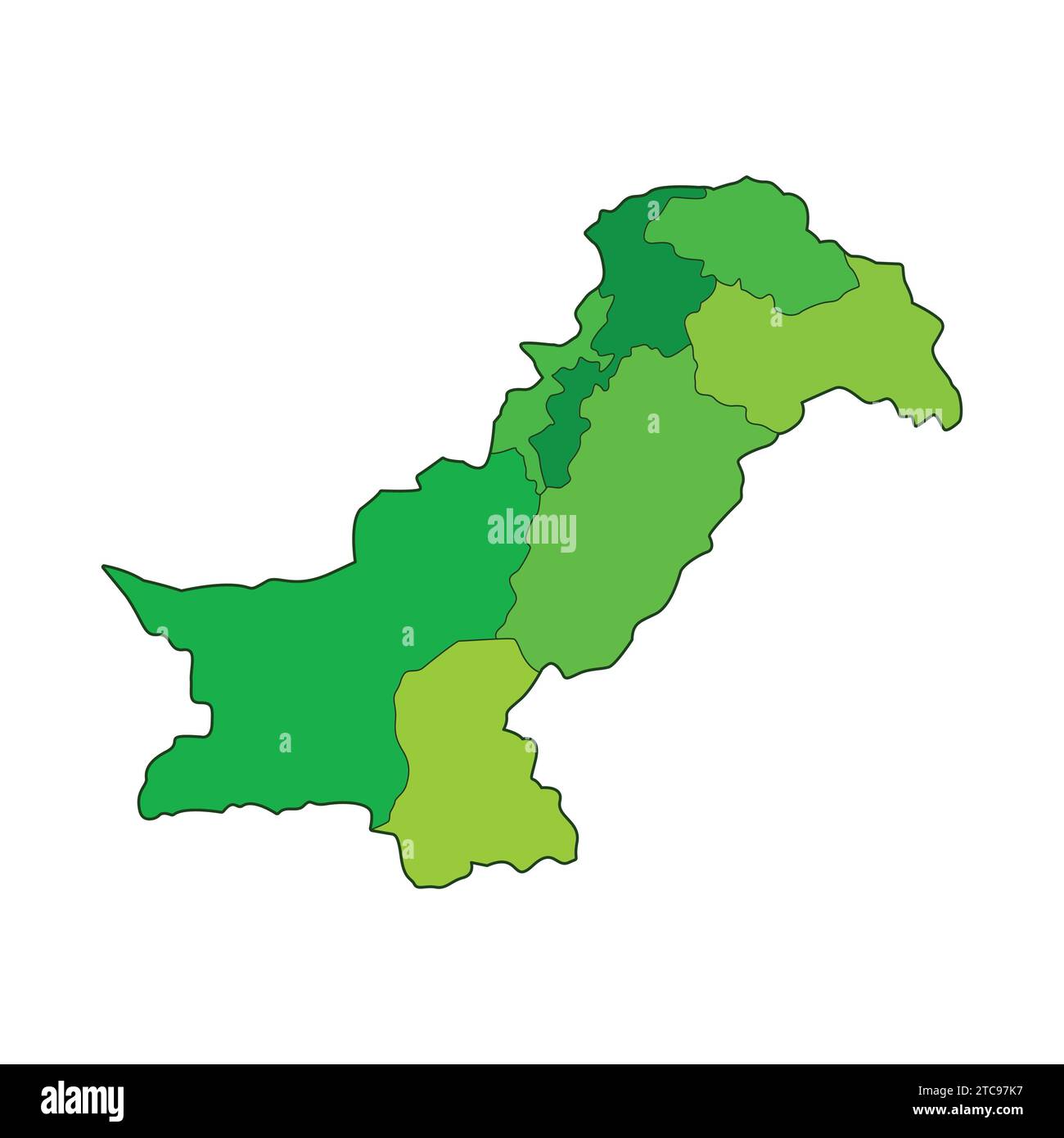 Detailed Map of Pakistan Vector Icon Illustration Pakistan Map Stock Vector