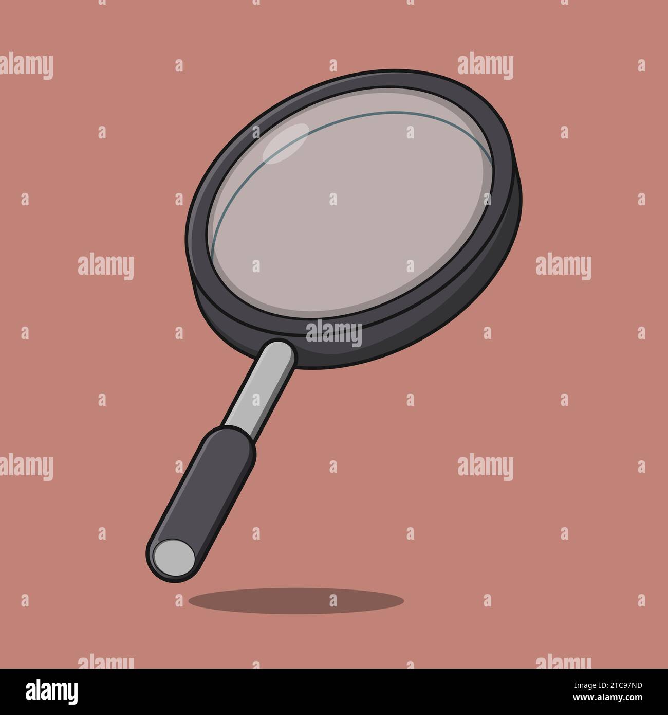 Magnifying Glass Tool Illustration Vector Icon Stock Vector