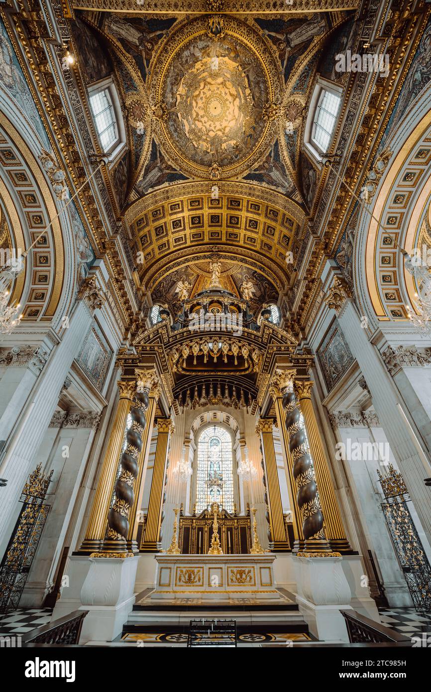 London, United Kingdom - May-05-2022 - interior of the famous st paul cathedral Stock Photo