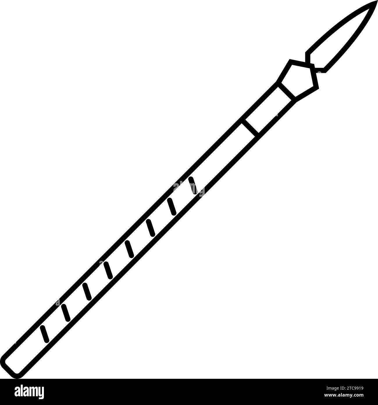 spear weapon military line icon vector illustration Stock Vector Image ...