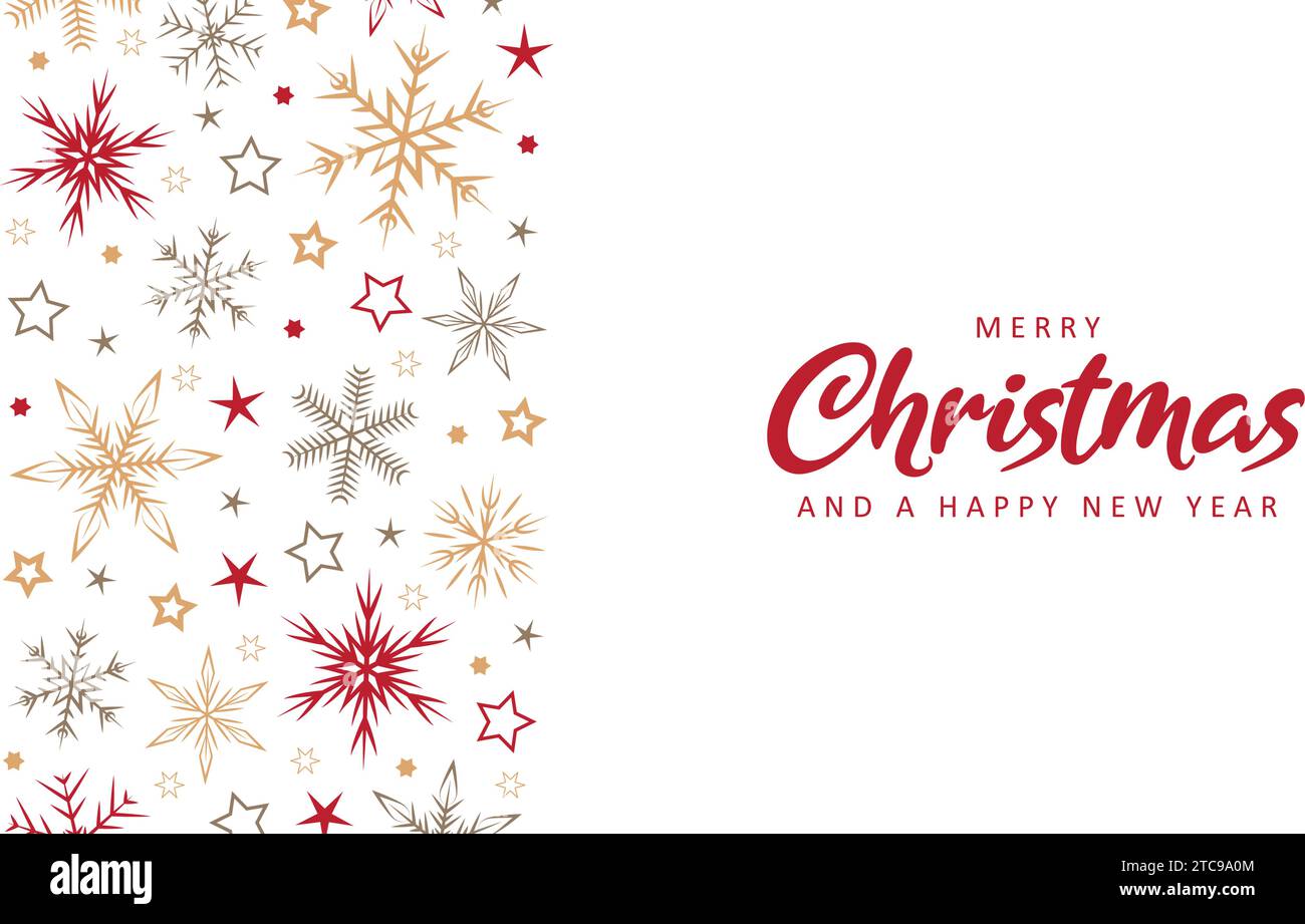 christmas banner with snowflake border isolated vector illustration ...