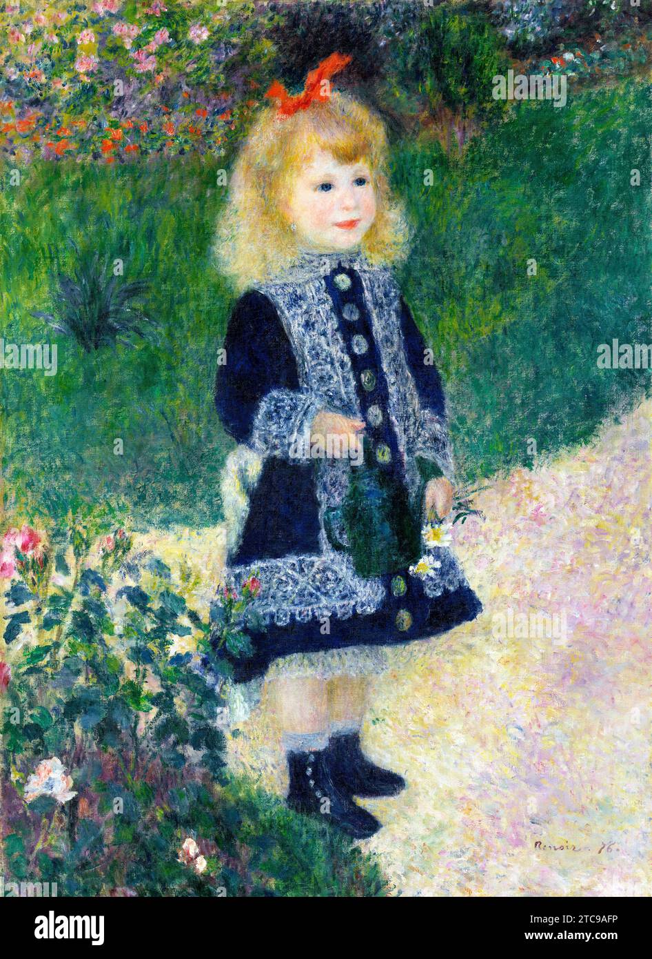 Auguste Renoir - A Girl with a Watering Can - Google Art Project Stock Photo
