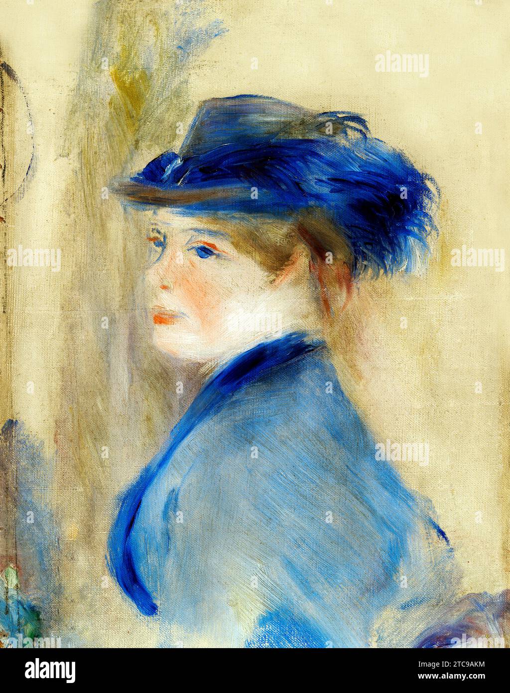 Bust of a Woman  by Pierre Auguste Renoir Stock Photo