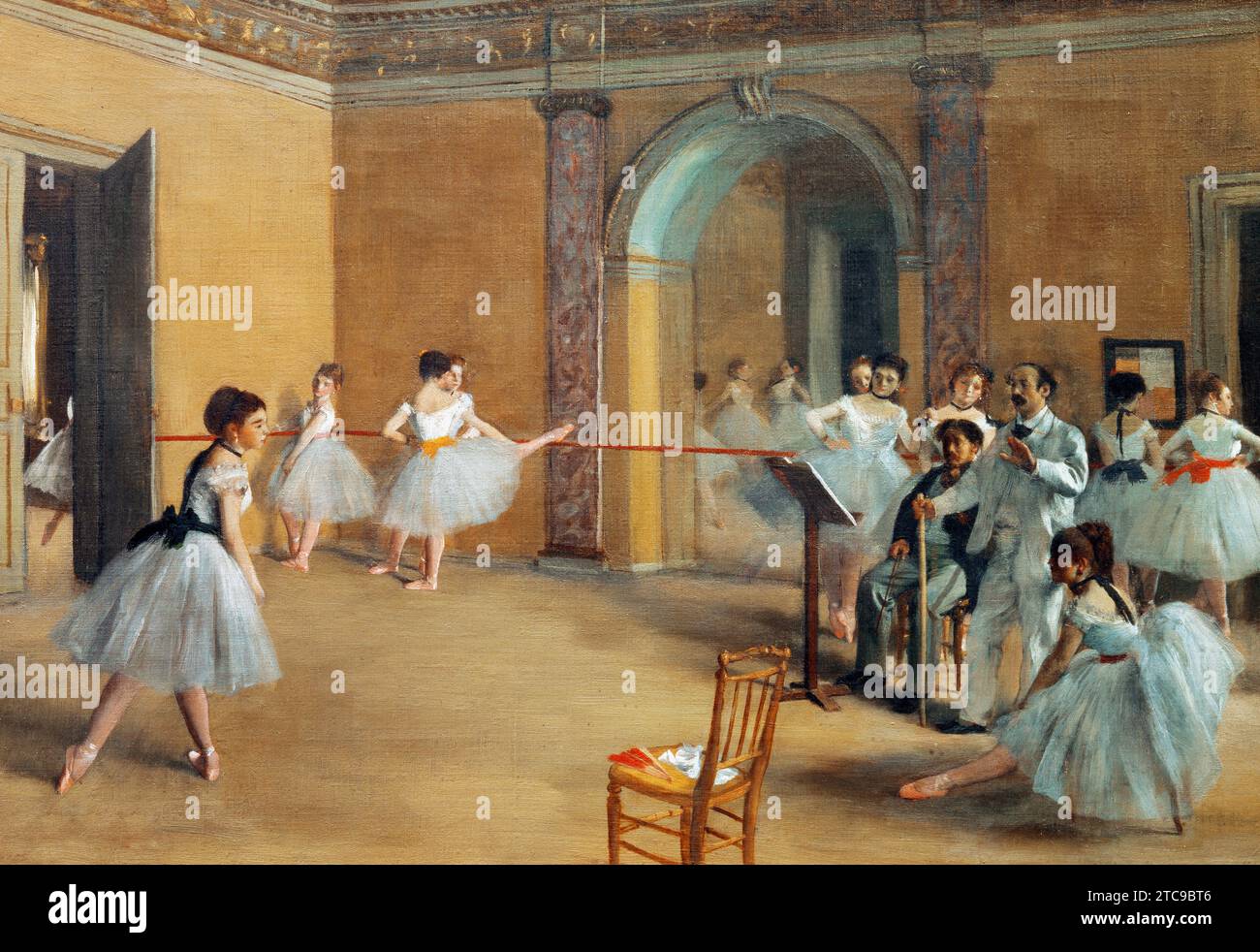 Edgar Degas's The Dance Foyer at the Opera on the rue Le Peletier  famous painting Stock Photo