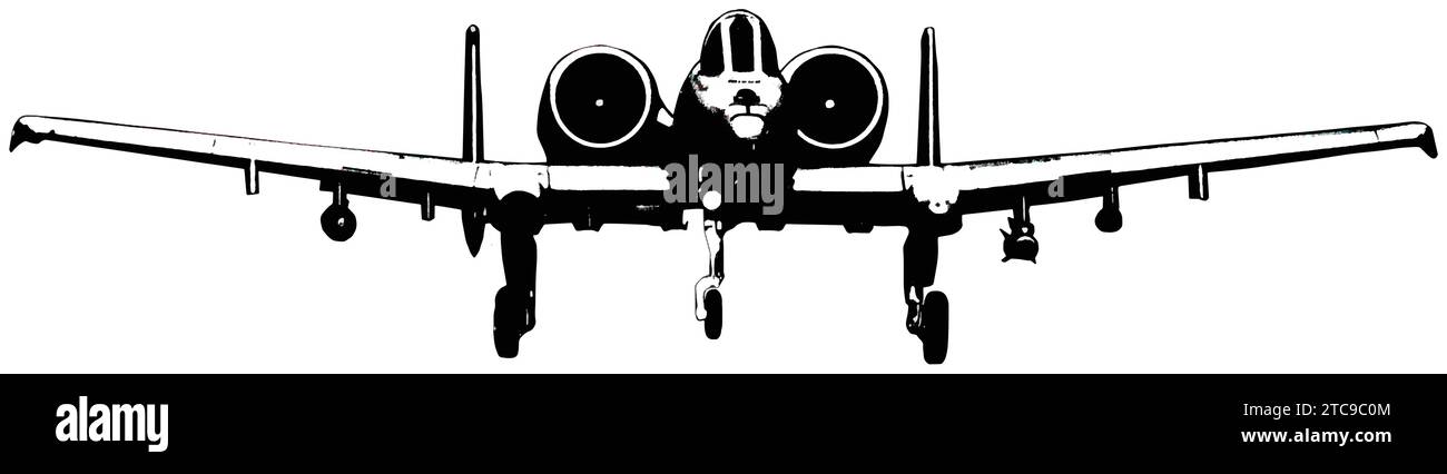 A-10 Warthog black silhouette Stock Vector Image & Art - Alamy