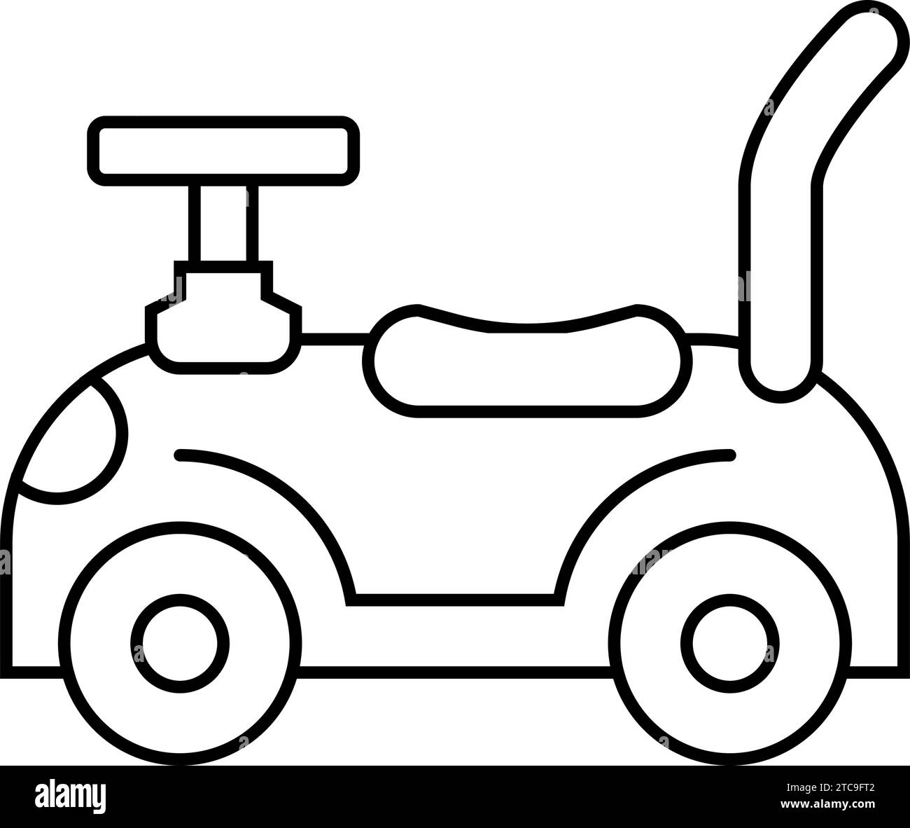 ride on toy child game play line icon vector illustration Stock Vector