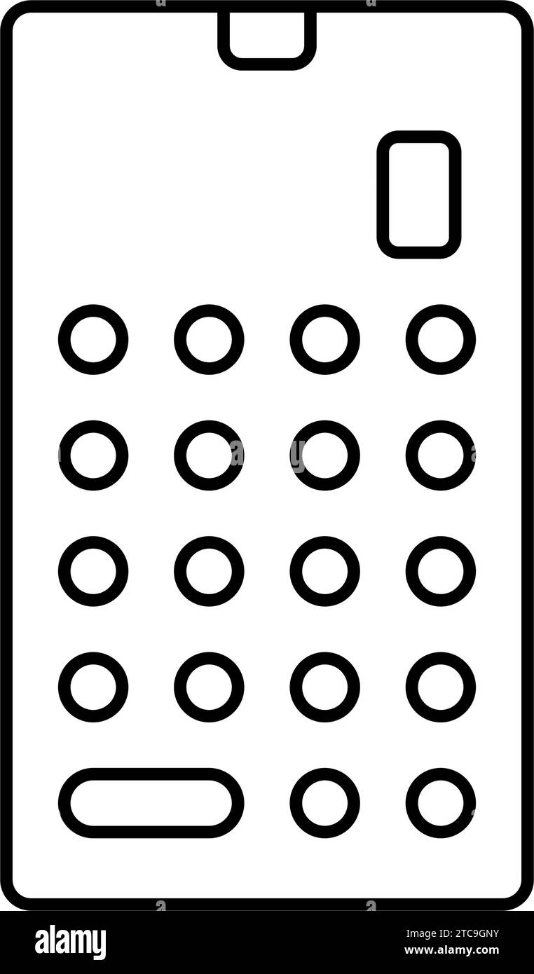 calculator math education line icon vector illustration Stock Vector