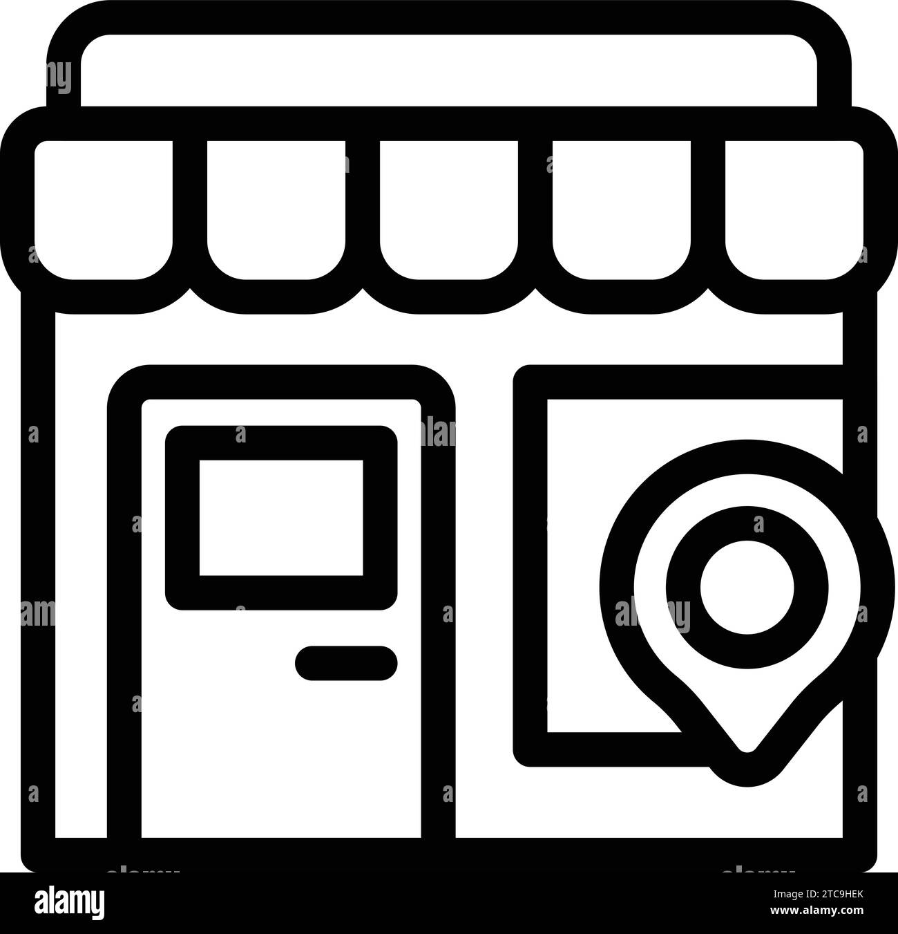 Street kiosk icon outline vector. Grocery retail store. Outlet boutique
