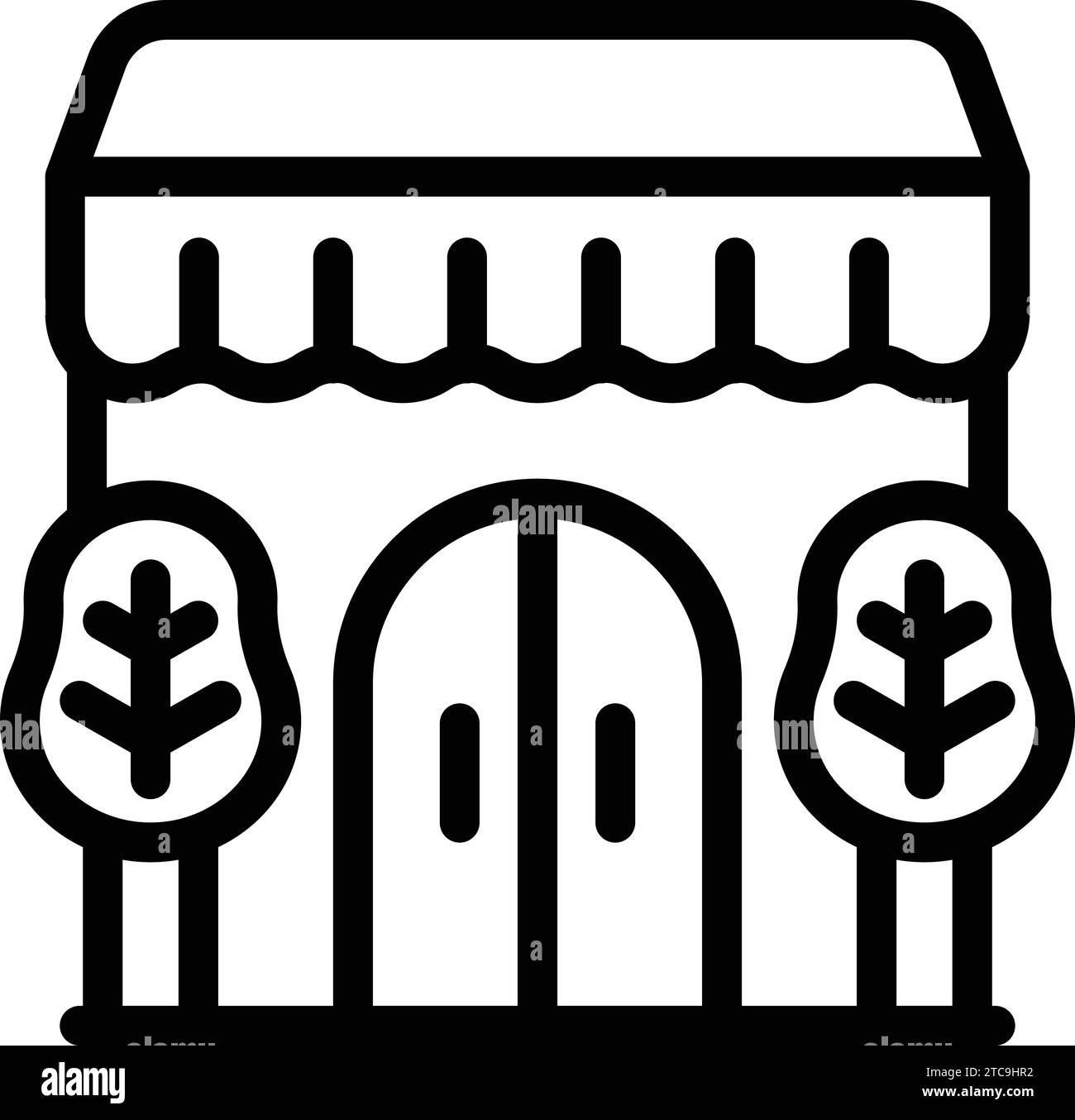 Commercial parlor icon outline vector. Shopping grocery store. Boutique