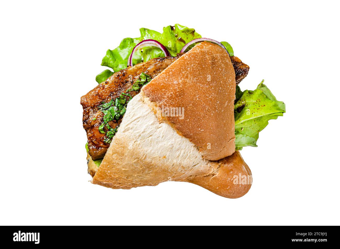Turkish fish sandwich with grilled mackerel fillet Balik Ekmek