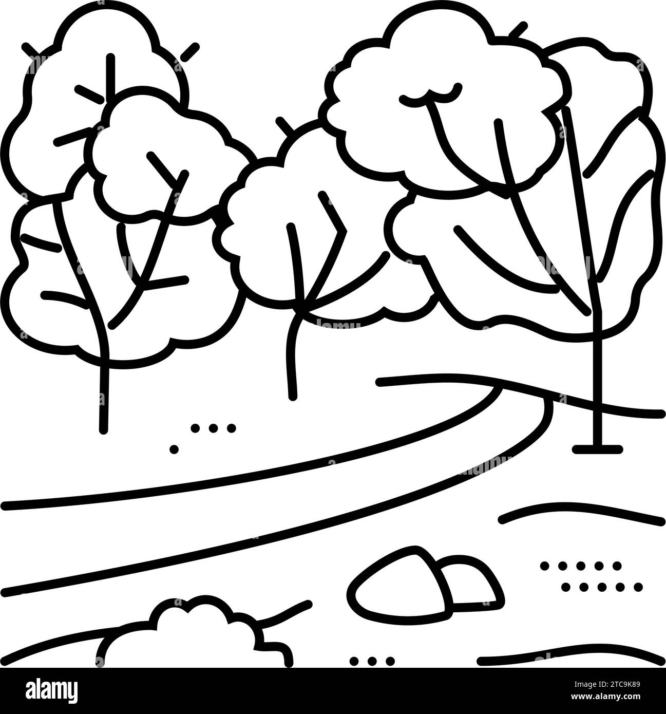 park autumn autumn season line icon vector illustration Stock Vector ...