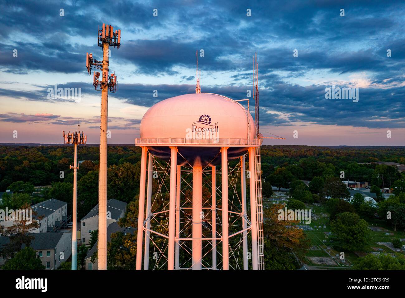 Woodstock Park in Roswell, Stock Photo Alamy