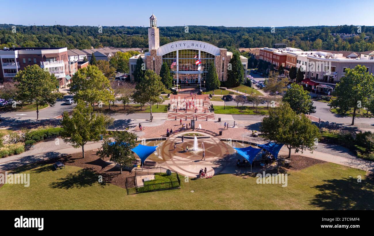 Downtown Suwanee, Stock Photo Alamy