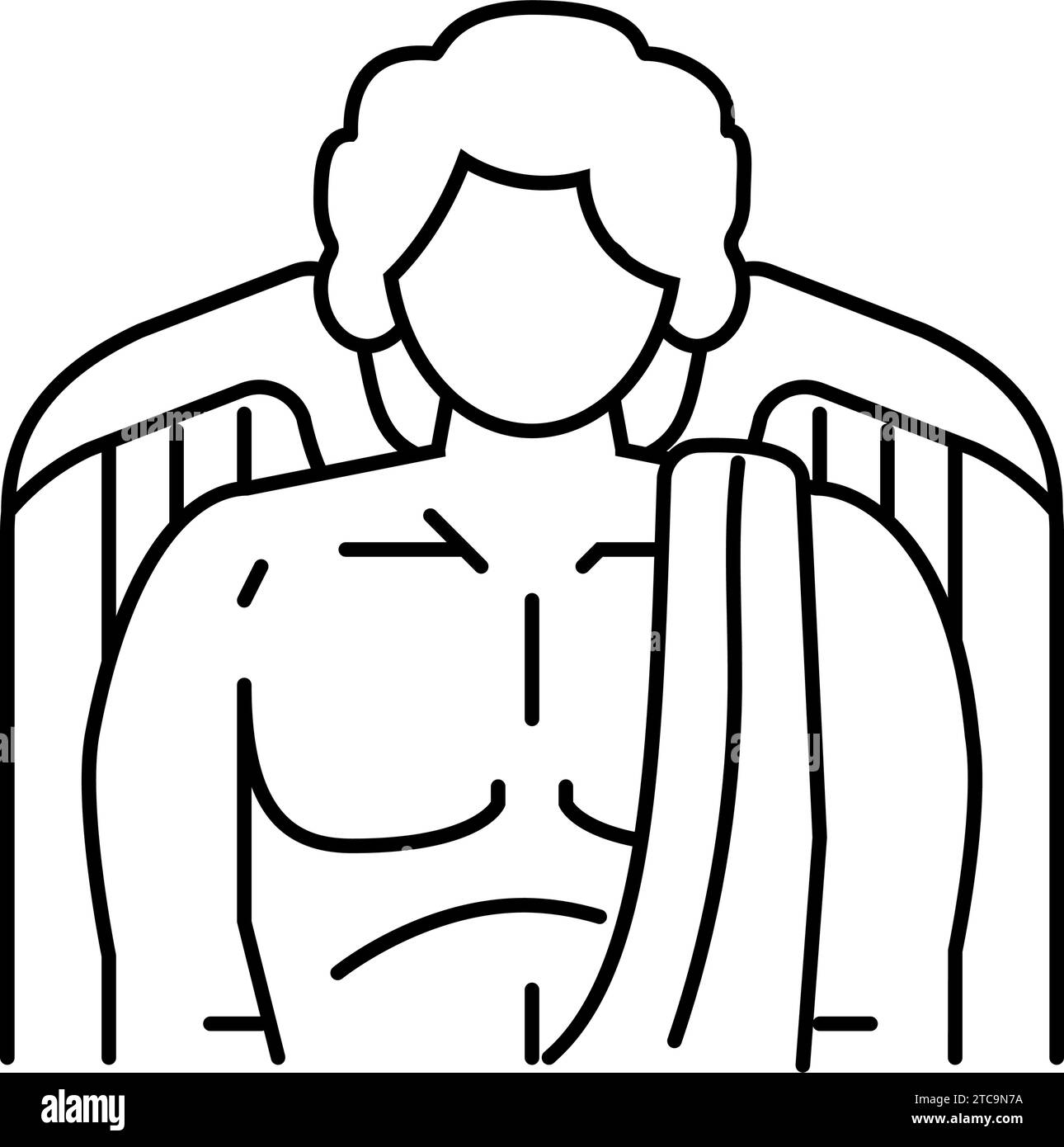 Roman sculpture of dionysus and eros Black and White Stock Photos