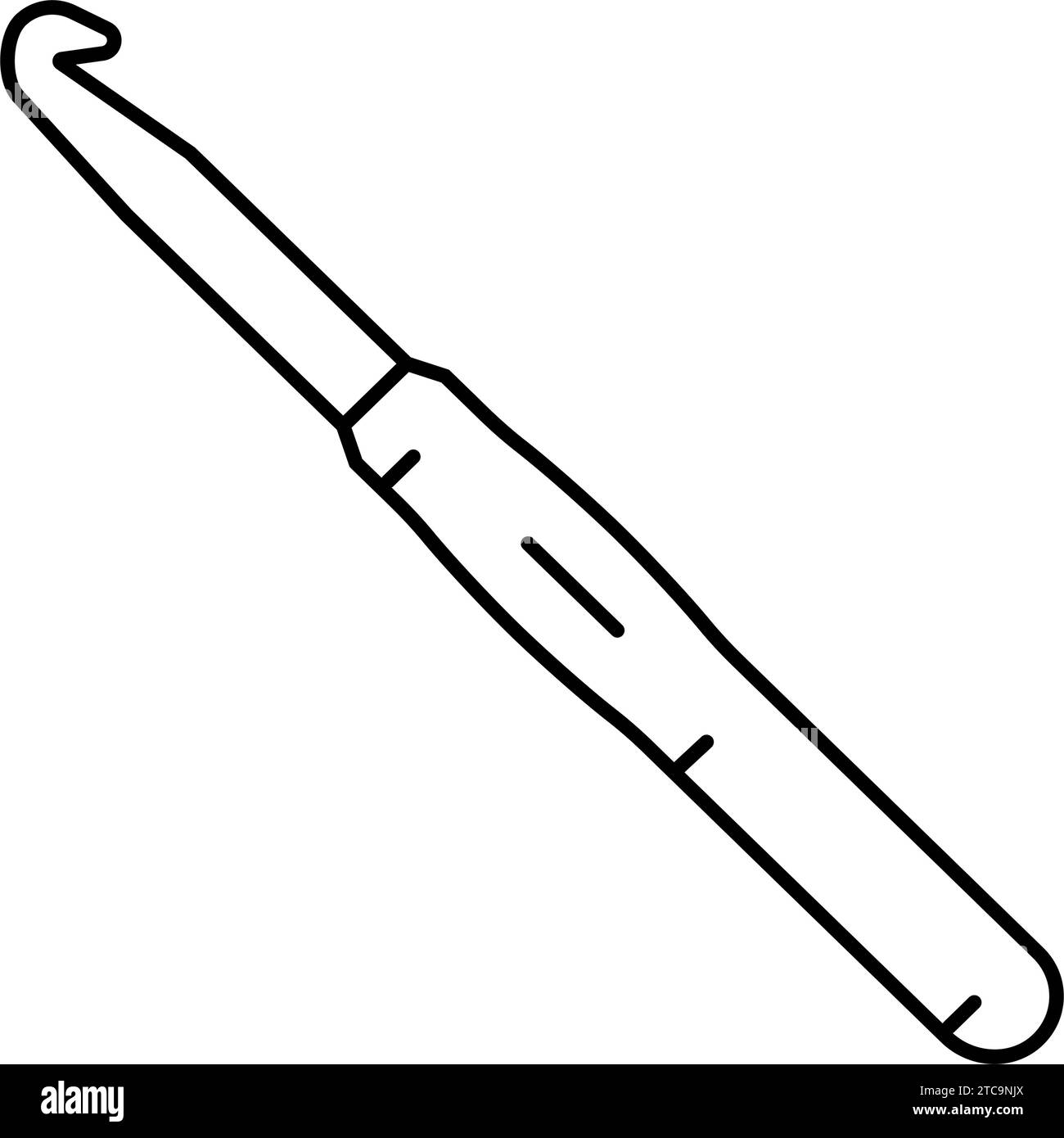 crochet hook knitting wool line icon vector illustration Stock Vector ...