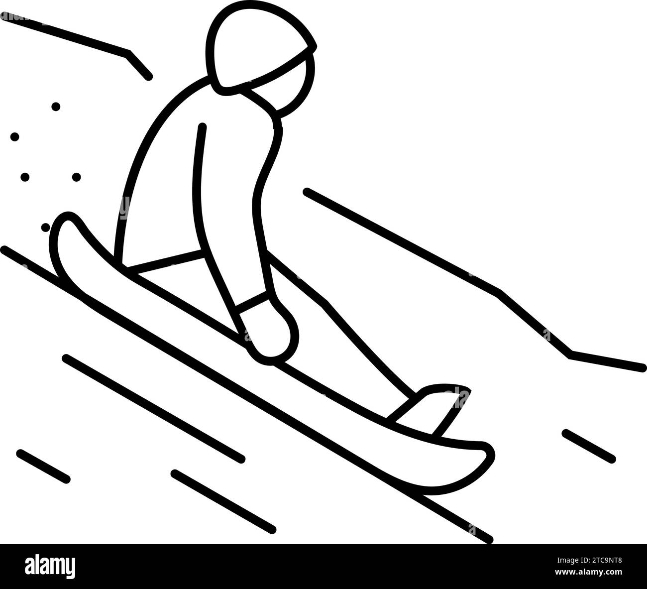 Sledding scene Black and White Stock Photos & Images - Alamy