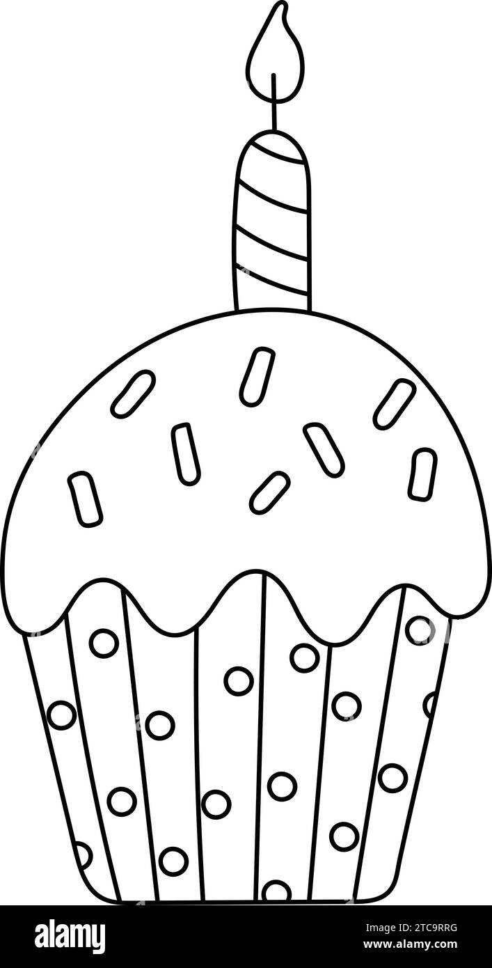 This Coloring Page For Kids, Titled Cupcake For Holiday, Encourages ...