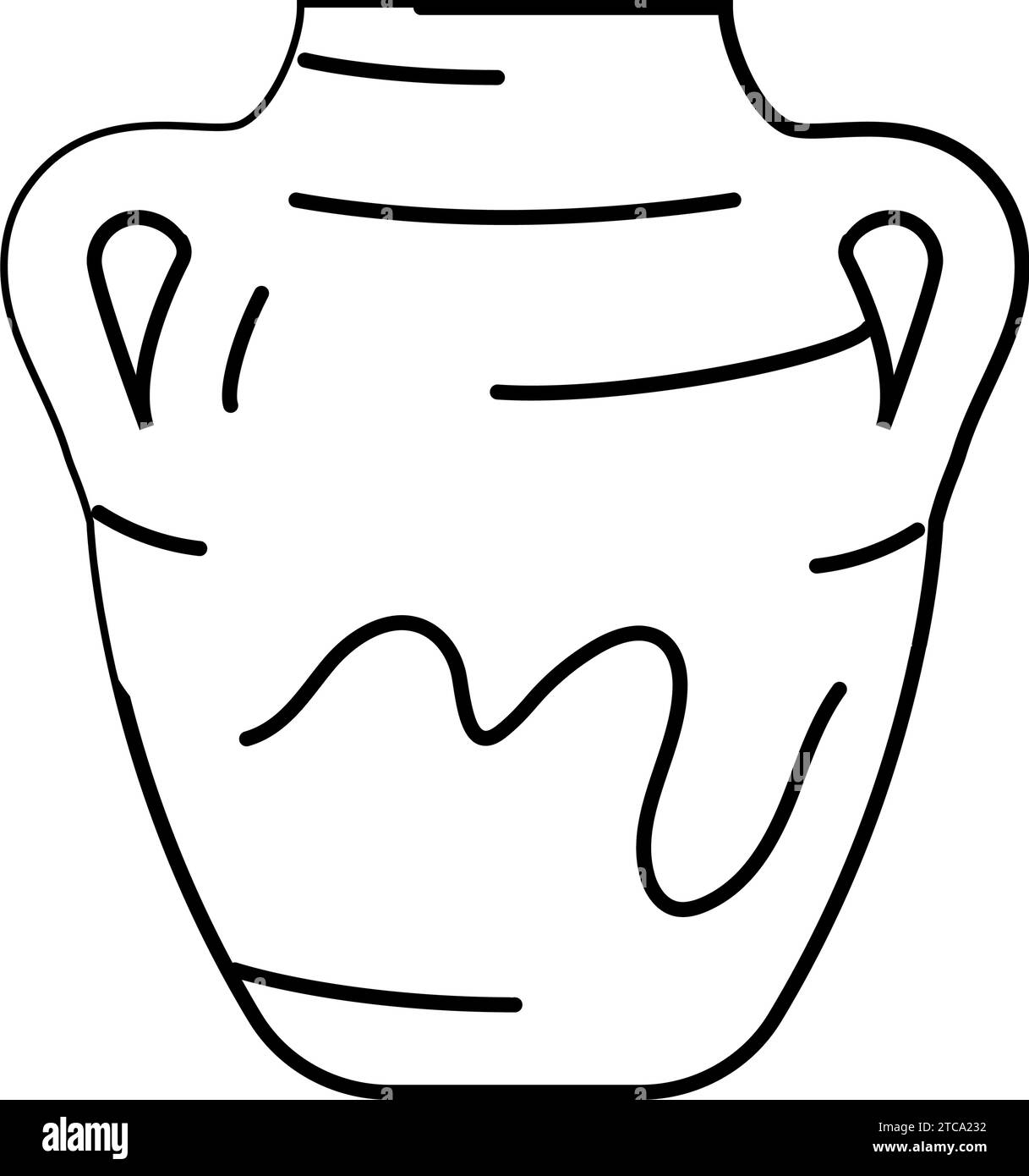 pottery human evolution line icon vector illustration Stock Vector