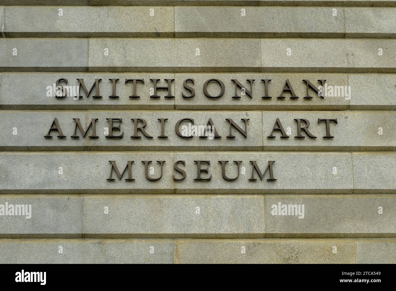 Smithsonian American Art Museum sign outside the building in Washington DC Stock Photo
