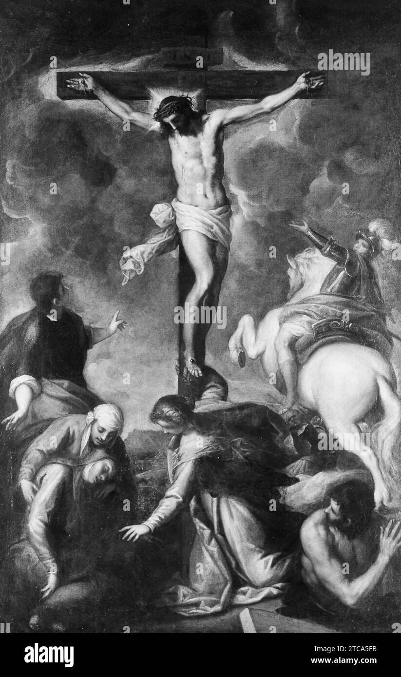 The Crucifixion 1957 by Jacopo Palma the Younger Stock Photo