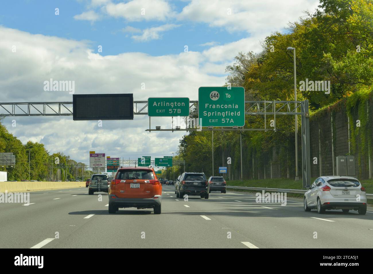 On Interstate 495 which is the ring-road around Washington DC Stock ...