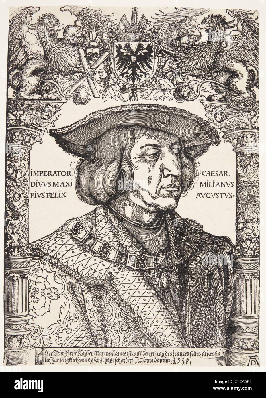 Hans Weiditz II, Kejser Maximilian I, , Stock Photo