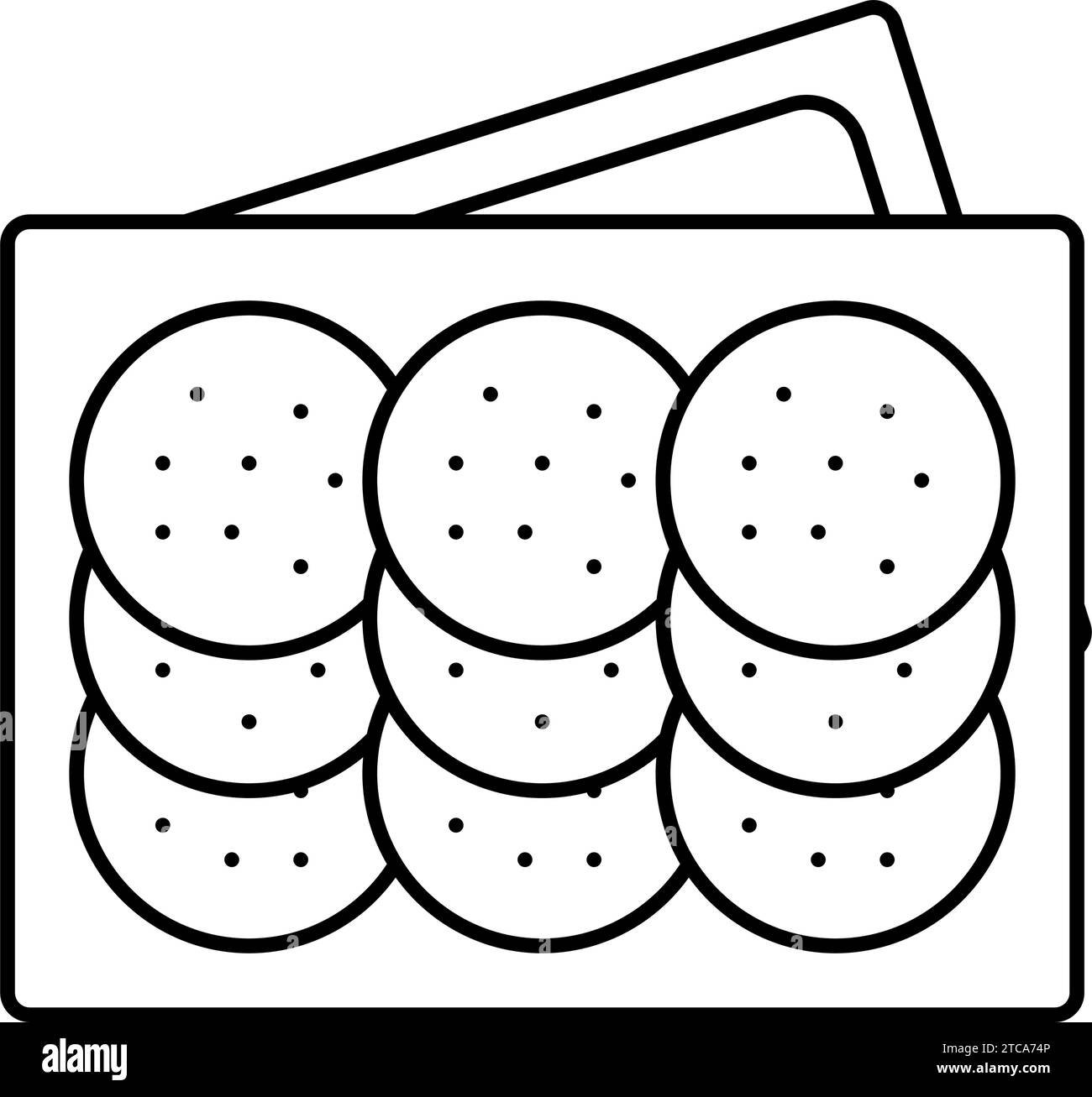 lunch box kids meal line icon vector illustration Stock Vector Image