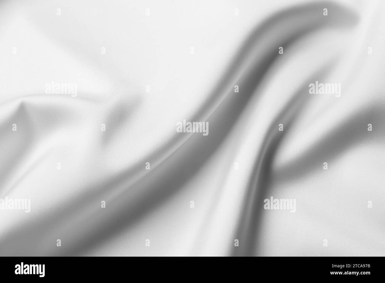 Texture of white silk ripple fabric as background, closeup Stock Photo ...