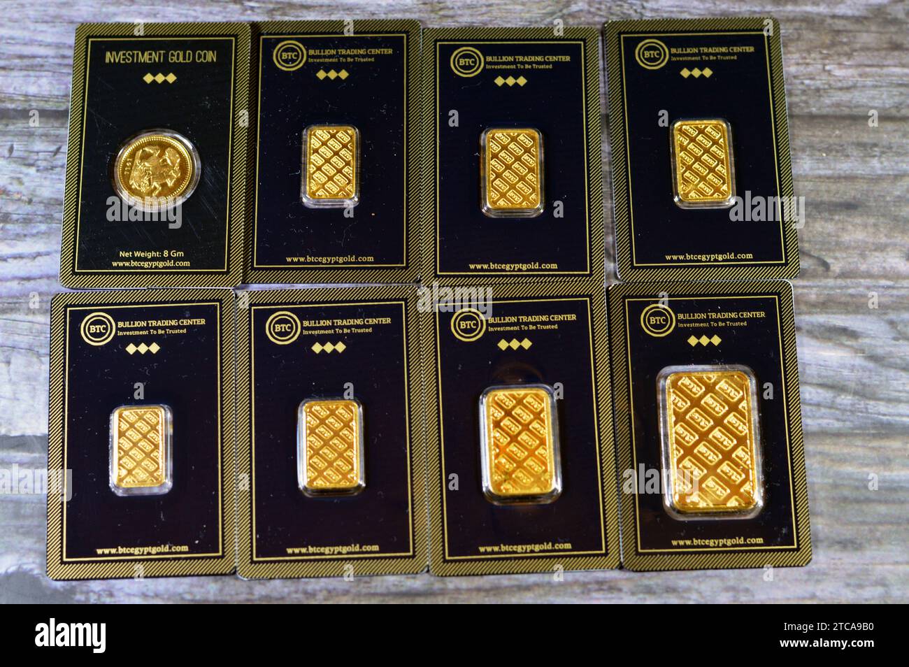 Cairo, Egypt, December 8 2023 24K karat BTC Bullion Trading Center