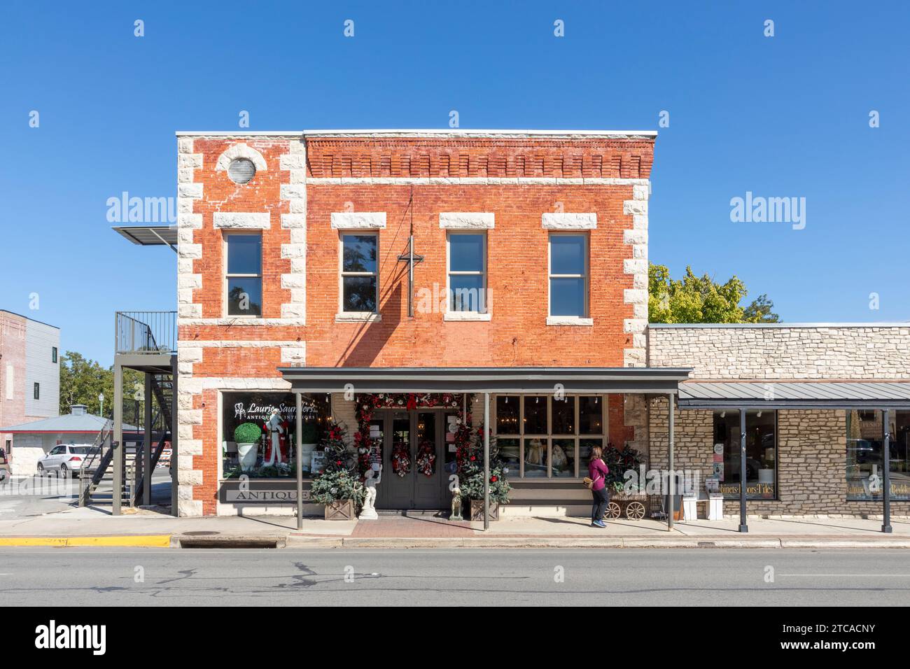 Boerne, USA November 2, 2023 old vintage buildings in western style