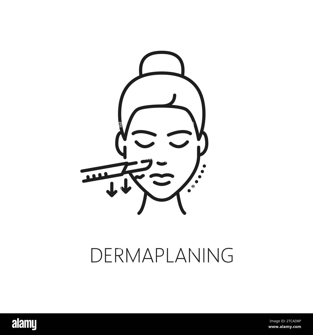 Dermaplaning stock vector images alamy