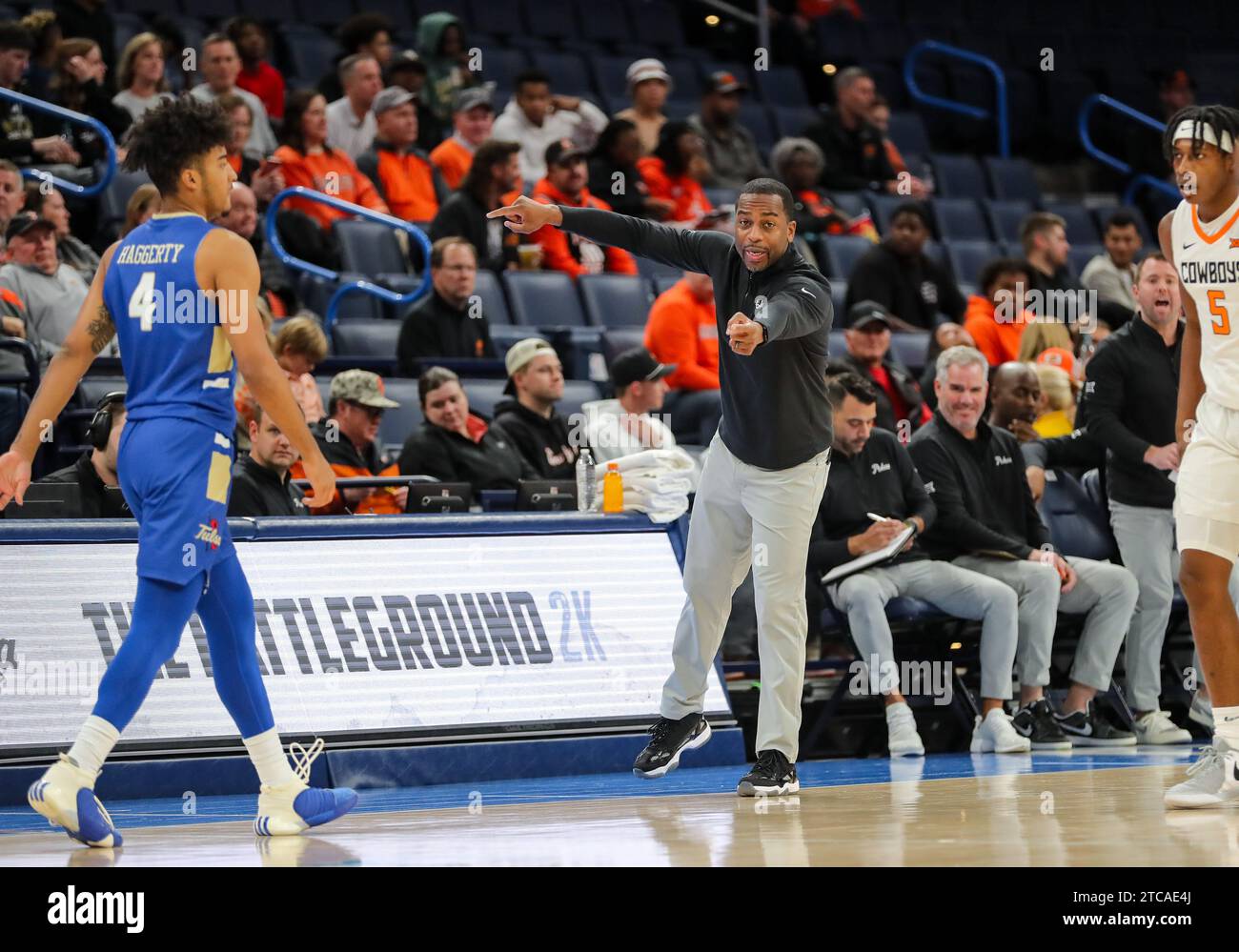 December 10, 2023 .Oklahoma State Cowboys head coach Mike Boynton