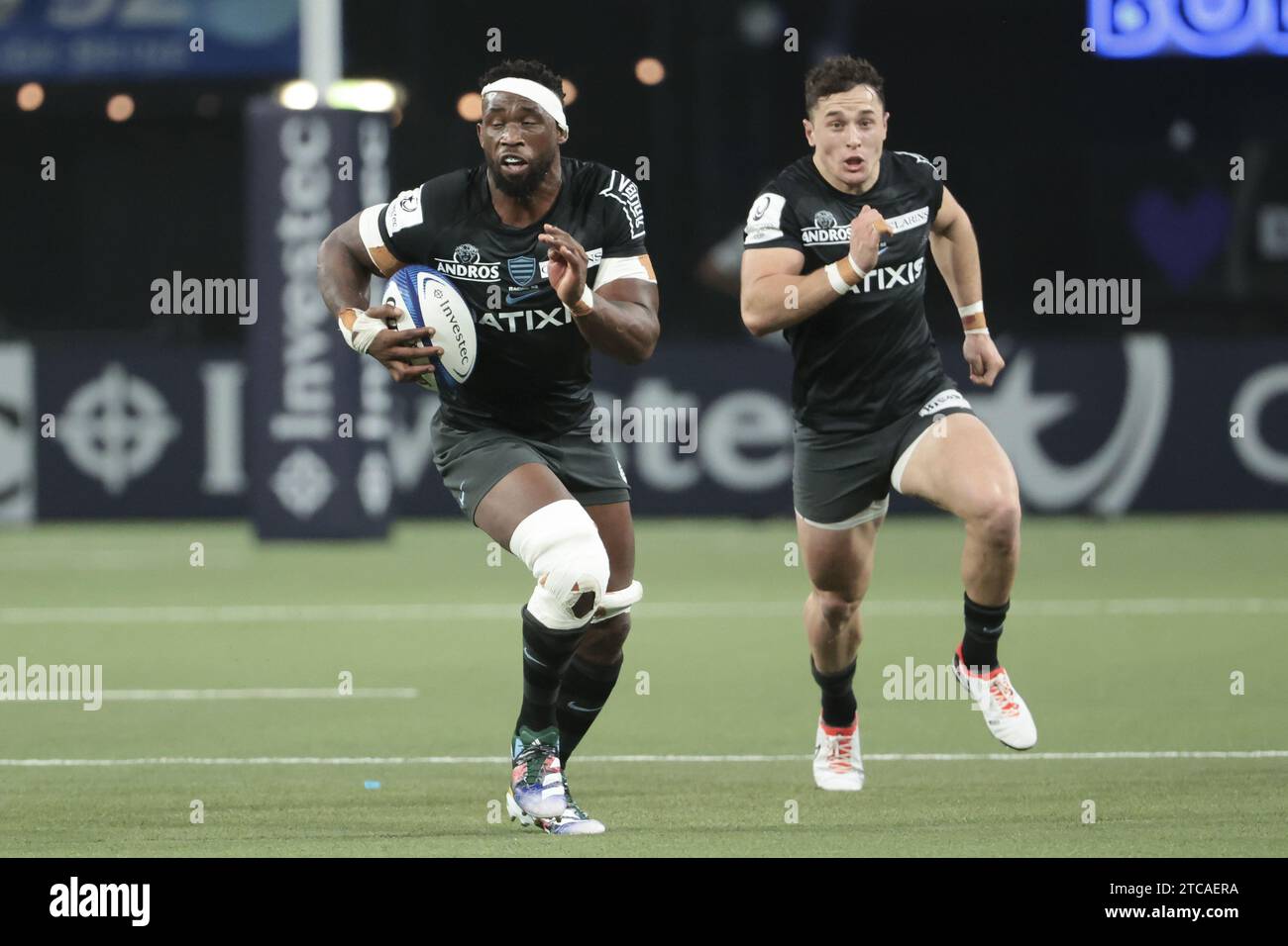 Siya Kolisi, Henry Arundell of Racing 92 during the EPCR Champions Cup