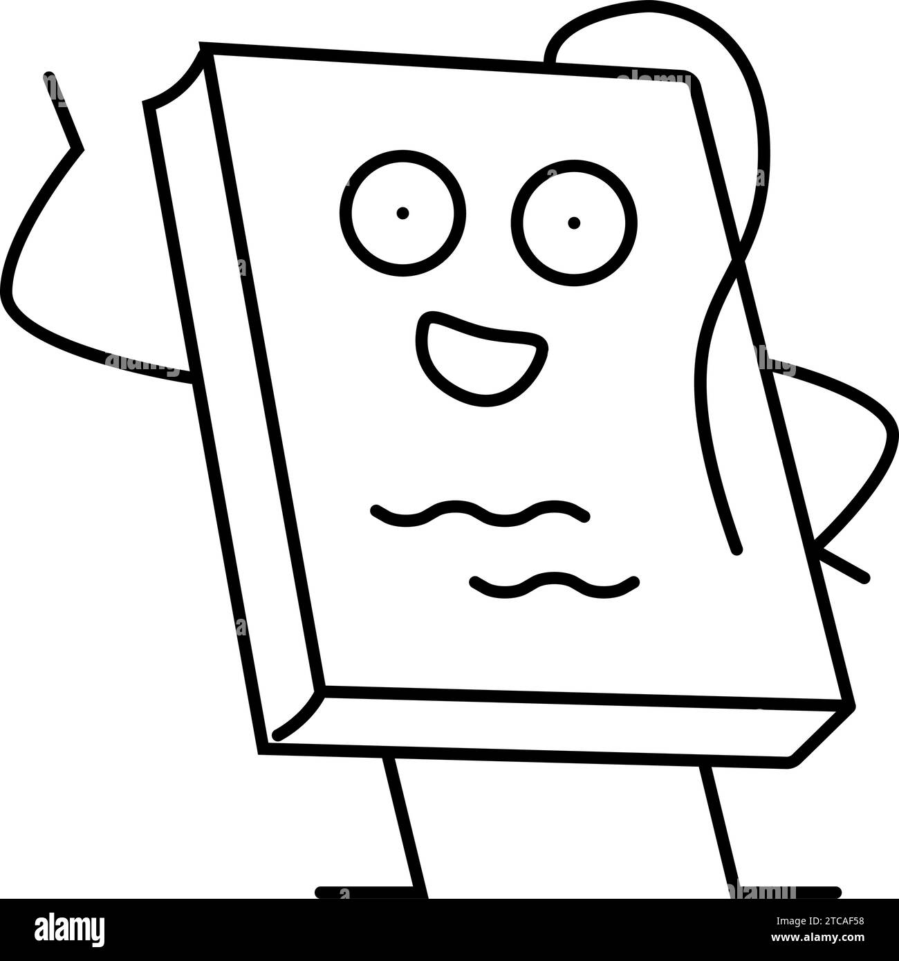 knowledge book character line icon vector illustration Stock Vector ...