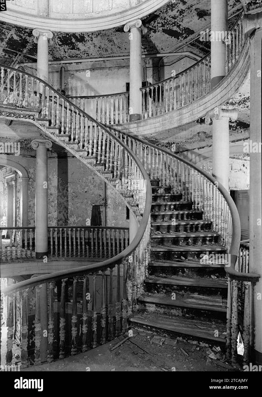 Welfare island insane asylum STAIRCASE HABS NY,31-WELFI,6-4 Stock Photo ...