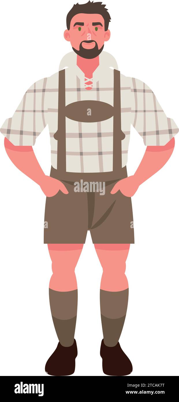 germany man wearing lederhosen design Stock Vector