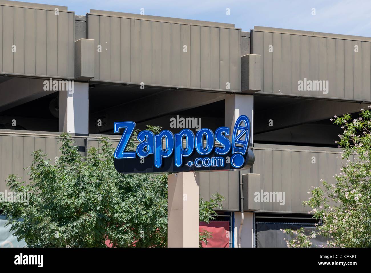 sign at company’s headquarters in Las Vegas, Nevada, United