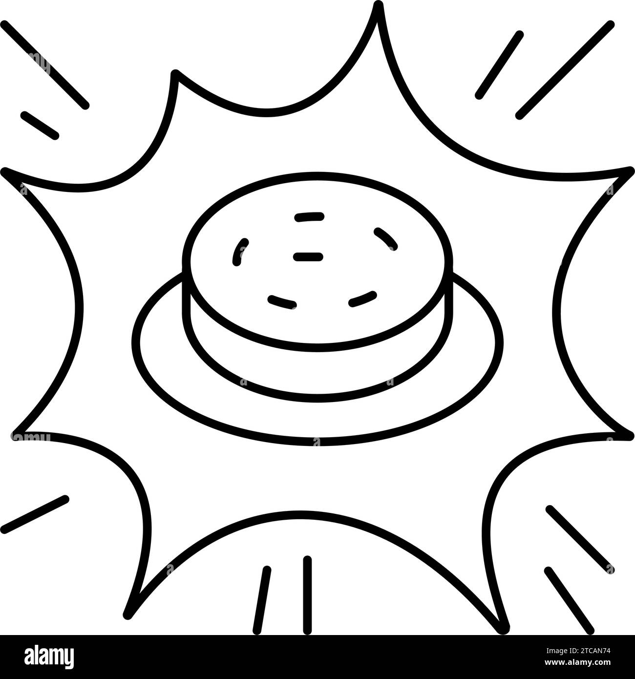 alert button line icon vector illustration Stock Vector Image & Art - Alamy