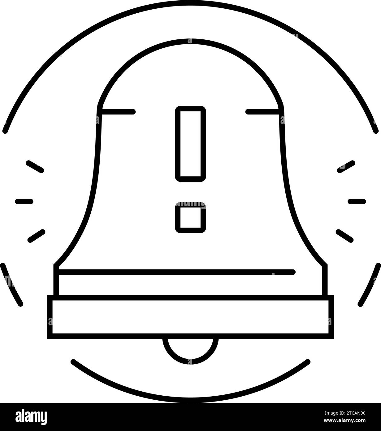 Yellow bell icon alert Black and White Stock Photos & Images - Alamy