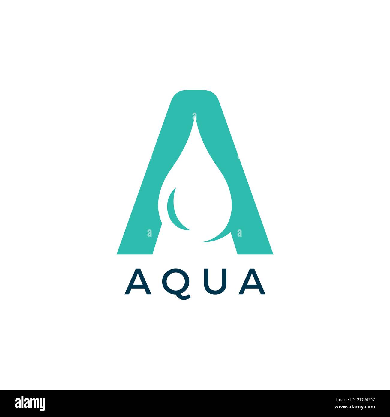 Aqua Water Logo. Letter A Water Logo. Water Icon Stock Vector Image