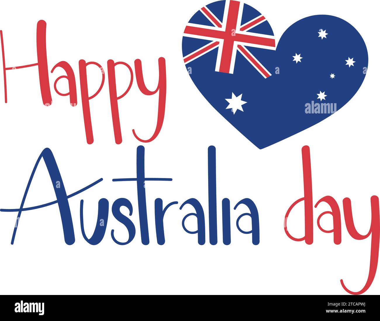 australia day lettering and flag Stock Vector Image & Art - Alamy