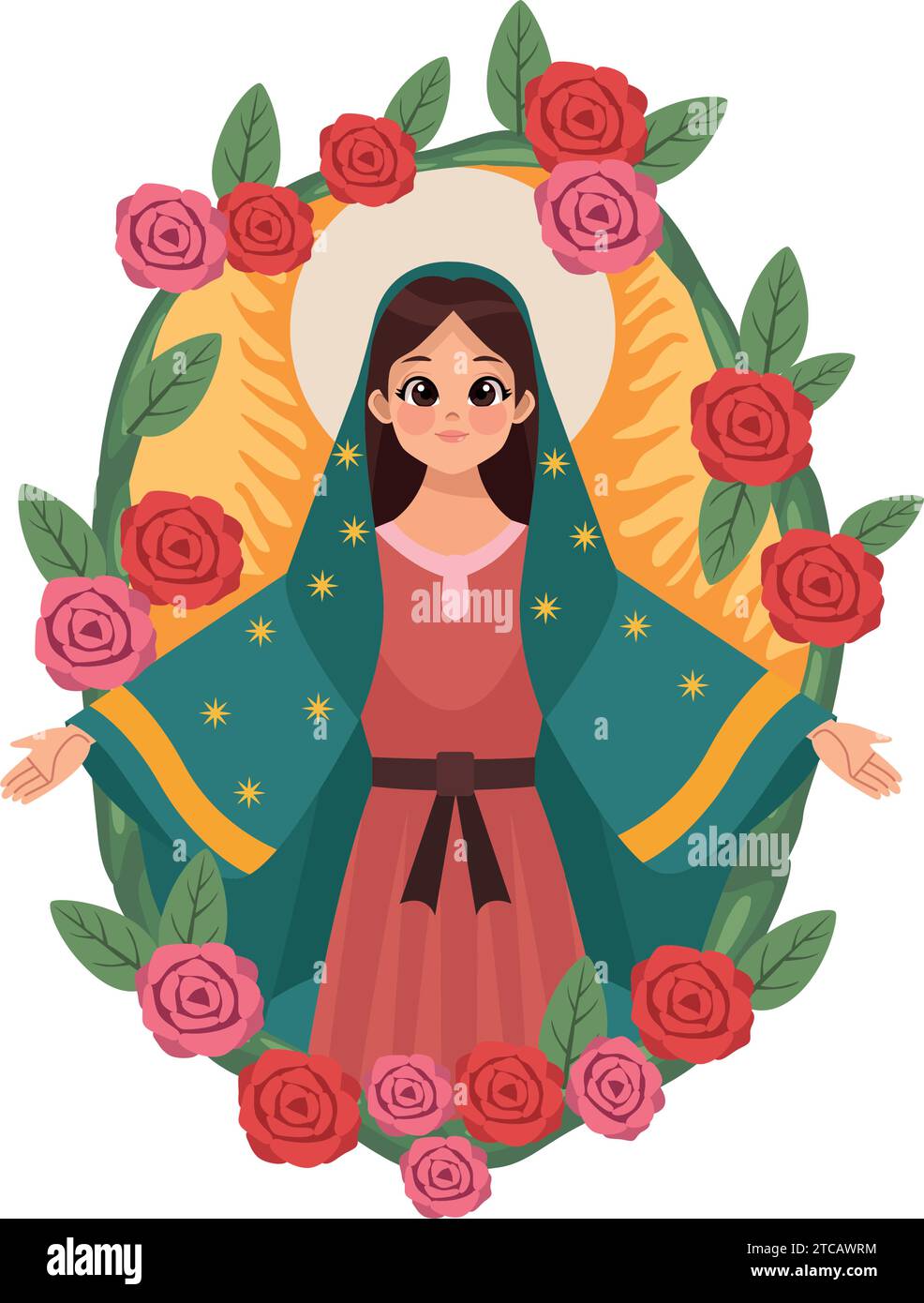 virgen de guadalupe holy Stock Vector