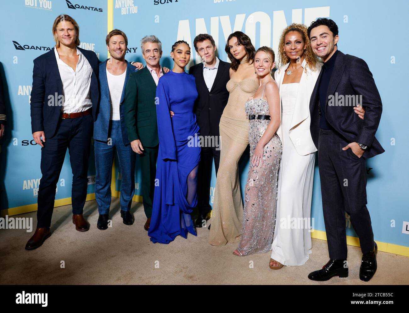 New York, United States. 11th Dec, 2023. Joe Davidson, Glen Powell, Dermot Mulroney, Alexandra