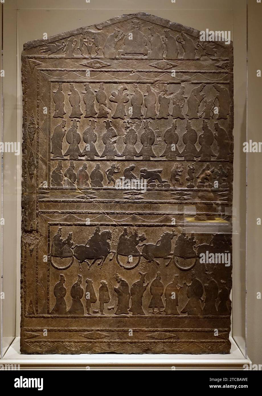 Western wall of funerary shrine, with Queen Mother of the West ...