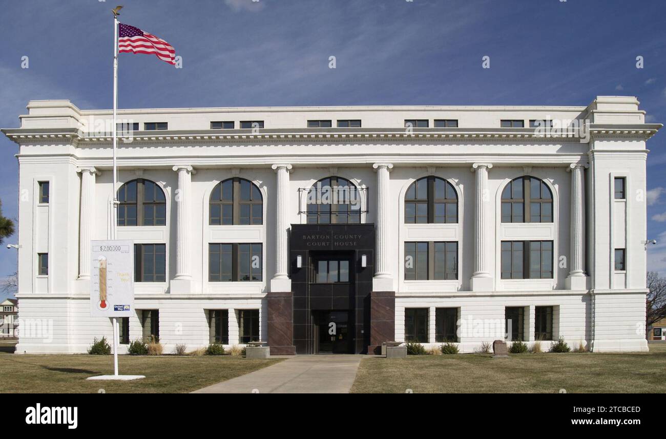 Wetlands and Wildlife Scenic Byway Barton County Courthouse Stock