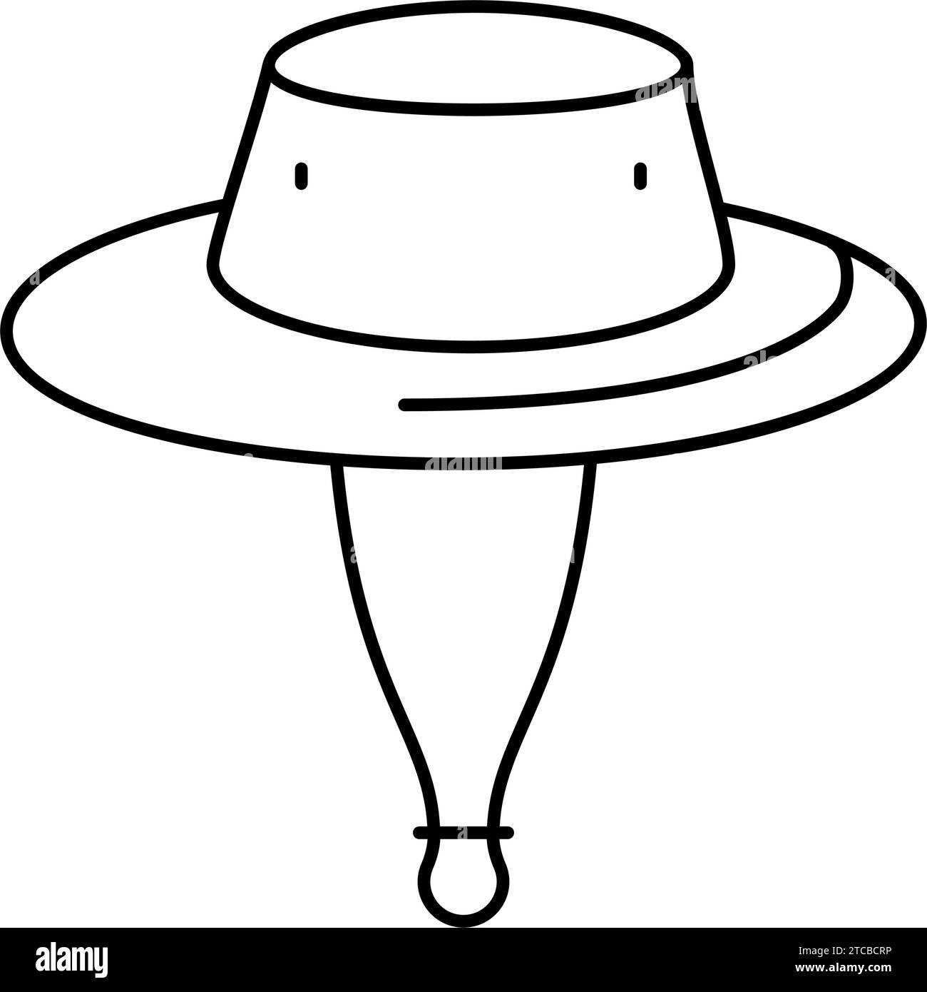 cricket hat cap line icon vector illustration Stock Vector