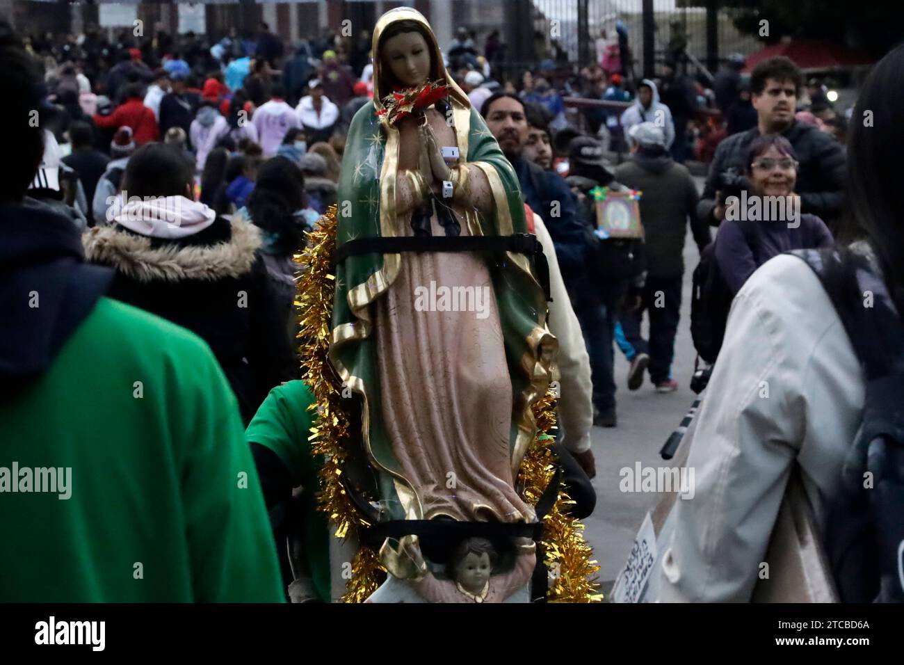 Mexico City, Mexico. 11th Dec, 2023. Millions of parishioners visit the Basilica of Guadalupe to celebrate the Virgin of Guadalupe on the 492nd anniversary of her appearance on Cerro del Tepeyac in Mexico City. on December 11, 2023 in Mexico City, Mexico (Credit Image: © Luis Barron/eyepix via ZUMA Press Wire) EDITORIAL USAGE ONLY! Not for Commercial USAGE! Credit: ZUMA Press, Inc./Alamy Live News Stock Photo